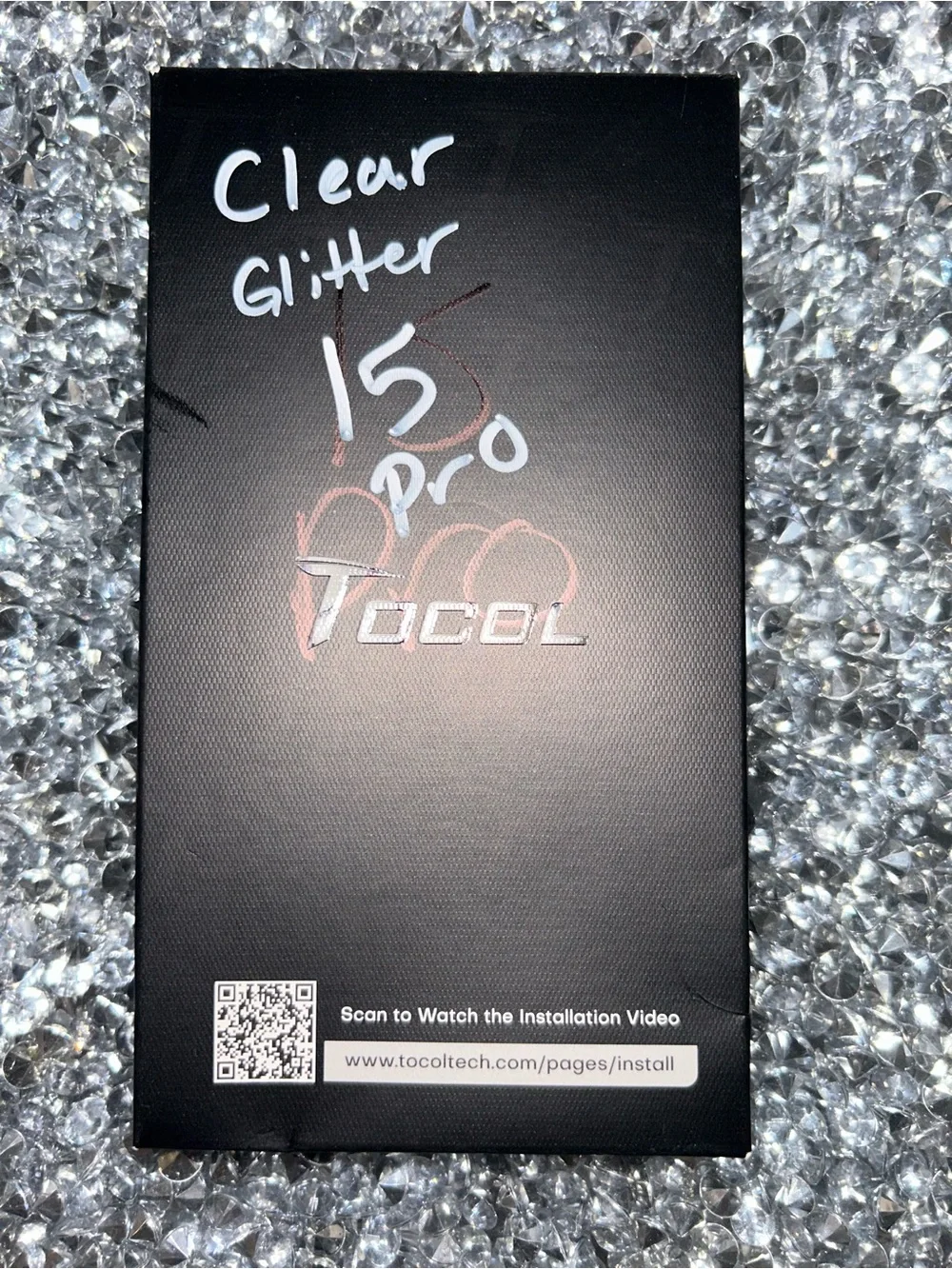 iPhone 15 pro Clear Glitter Phone Case - Unbranded